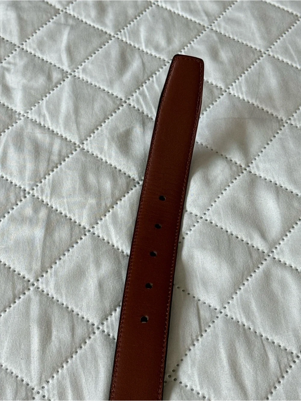 Jos. A. Bank Italian Croc Embossed Leather Belt Solid Brass Buckle
